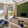 poolside seating with a TV and ample seating