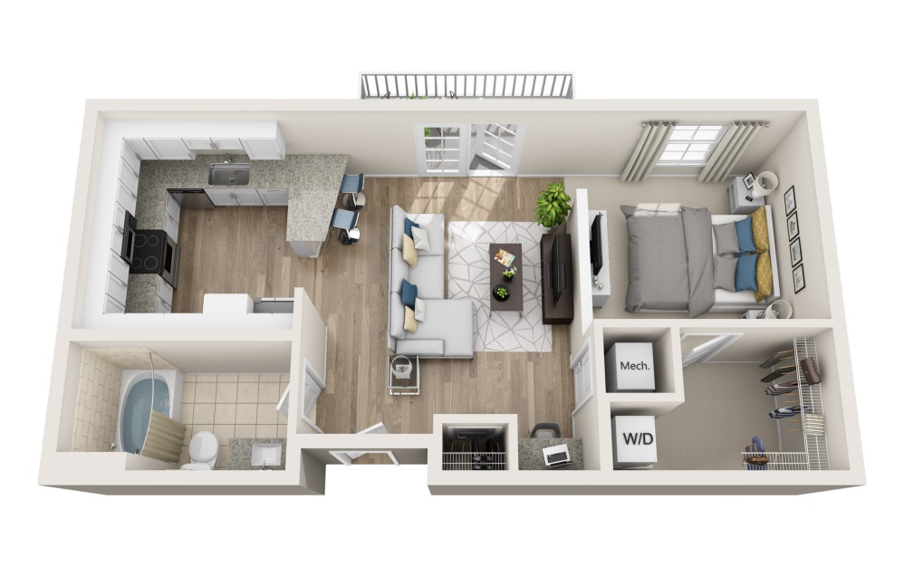 3d floor plan of unit