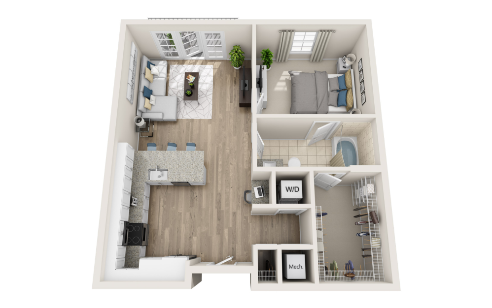 3d floor plan of unit