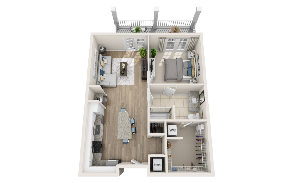 3d floor plan of unit
