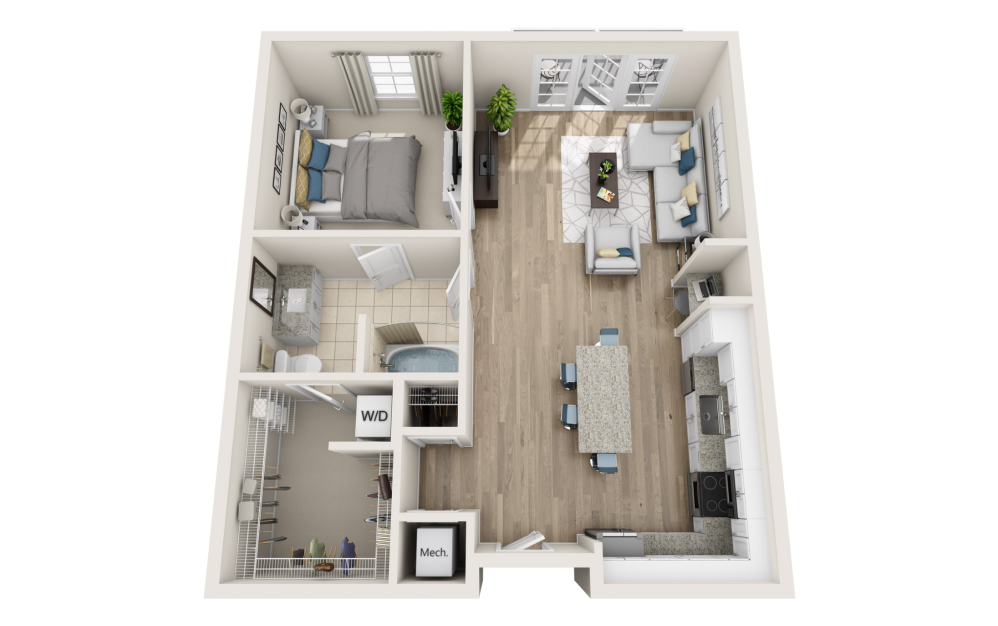 3d floor plan of unit