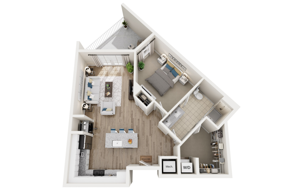 3d floor plan of unit