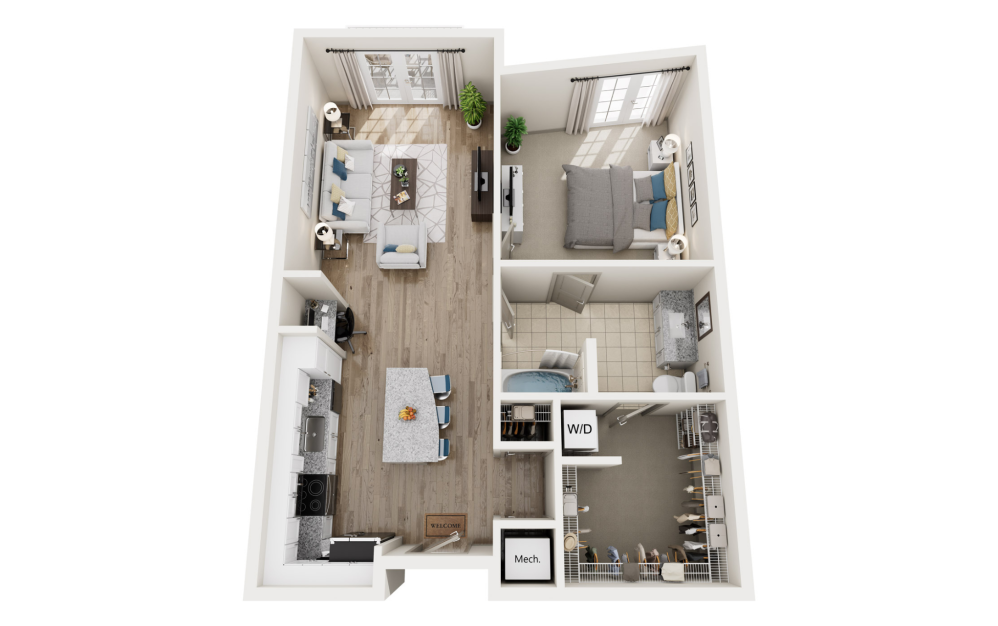 3d floor plan of unit