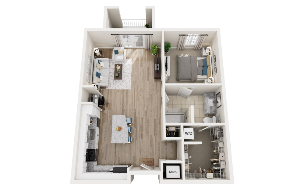 3d floor plan of unit