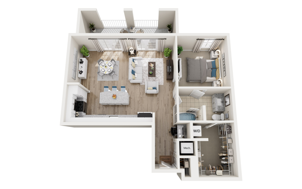 3d floor plan of unit