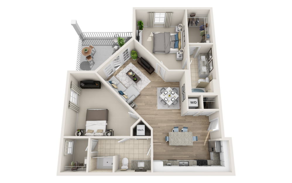 3d floor plan of unit