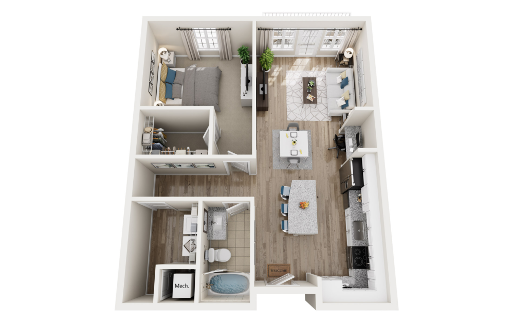 3d floor plan of unit